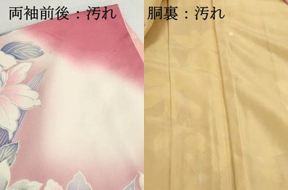 平和屋着物■豪華振袖　草花文　牡丹　暈し染め　銀彩　正絹　逸品　DABI1882qa