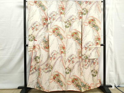 平和屋着物■豪華振袖　花丸文　枝梅　金彩　正絹　逸品　DABI1885qa