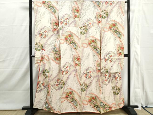 平和屋着物■豪華振袖　花丸文　枝梅　金彩　正絹　逸品　DABI1885qa