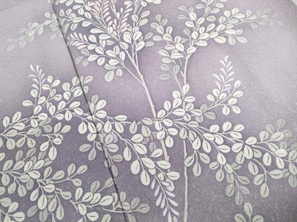 平和屋着物■訪問着　枝葉文　暈し染め　正絹　逸品　DABI1890qa