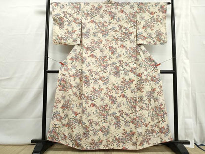 平和屋着物■上質な小紋　風景花文　松竹梅　正絹　逸品　DABI1891qa