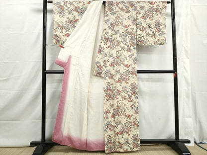 平和屋着物■上質な小紋　風景花文　松竹梅　正絹　逸品　DABI1891qa