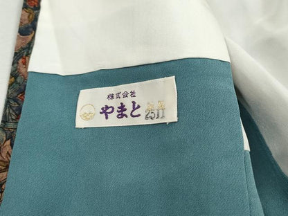 平和屋着物■上質な小紋　更紗花文　やまと誂製　正絹　逸品　DABI1893qa