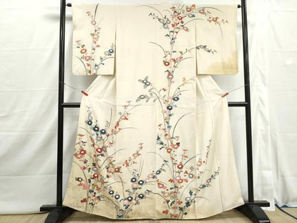 平和屋着物■訪問着　草花文　暈し染め　金彩　正絹　逸品　DABI1894qa