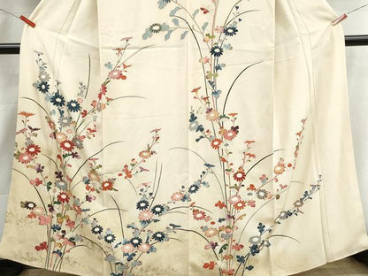 平和屋着物■訪問着　草花文　暈し染め　金彩　正絹　逸品　DABI1894qa