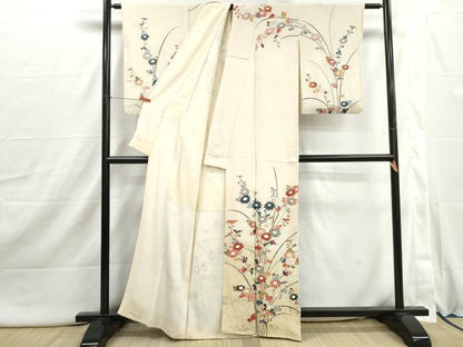 平和屋着物■訪問着　草花文　暈し染め　金彩　正絹　逸品　DABI1894qa