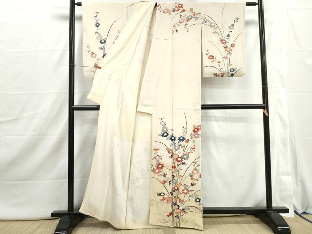 平和屋着物■訪問着　草花文　暈し染め　金彩　正絹　逸品　DABI1894qa