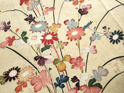 平和屋着物■訪問着　草花文　暈し染め　金彩　正絹　逸品　DABI1894qa