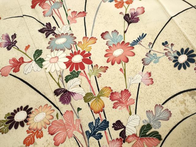 平和屋着物■訪問着　草花文　暈し染め　金彩　正絹　逸品　DABI1894qa
