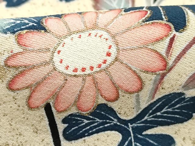 平和屋着物■訪問着　草花文　暈し染め　金彩　正絹　逸品　DABI1894qa