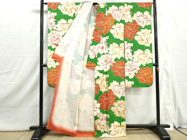 平和屋着物■豪華振袖　牡丹尽くし　金彩　正絹　逸品　DABI1902qa