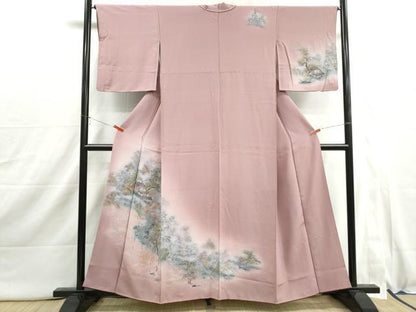 平和屋着物■訪問着　風景花文　暈し染め　金彩　正絹　逸品　DABI1903qa