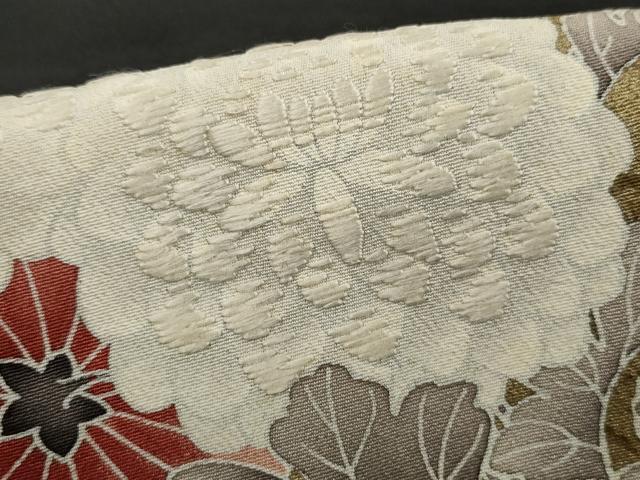 平和屋着物■豪華黒留袖　刺繍　流水地紙花松文　金彩　正絹　逸品　DABI1911qa