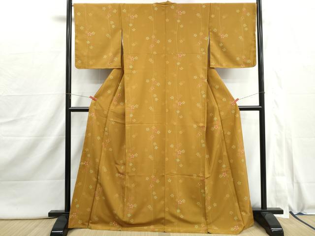 平和屋着物■小紋　舞桜間道　洗える着物　DABI1923qa