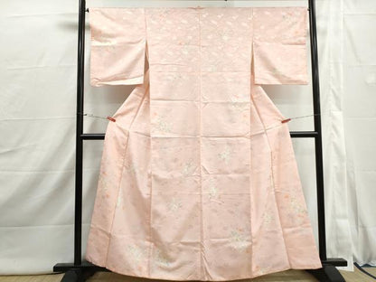 平和屋着物■小紋　草花文　洗える着物　DABI1929cd