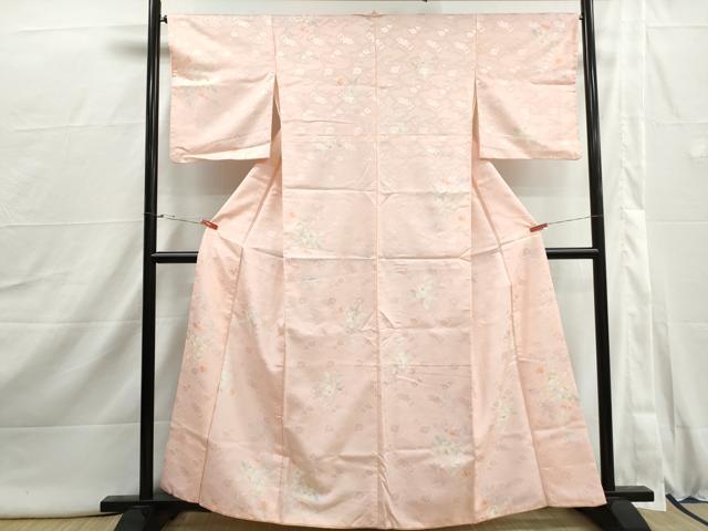 平和屋着物■小紋　草花文　洗える着物　DABI1929cd
