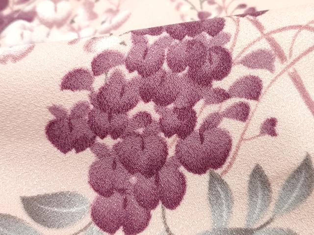 平和屋着物■小紋　藤花房　洗える着物　DABI1930qa