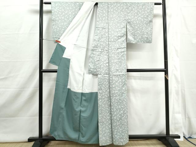 平和屋着物■小紋　草花文　洗える着物　DABI1942qa