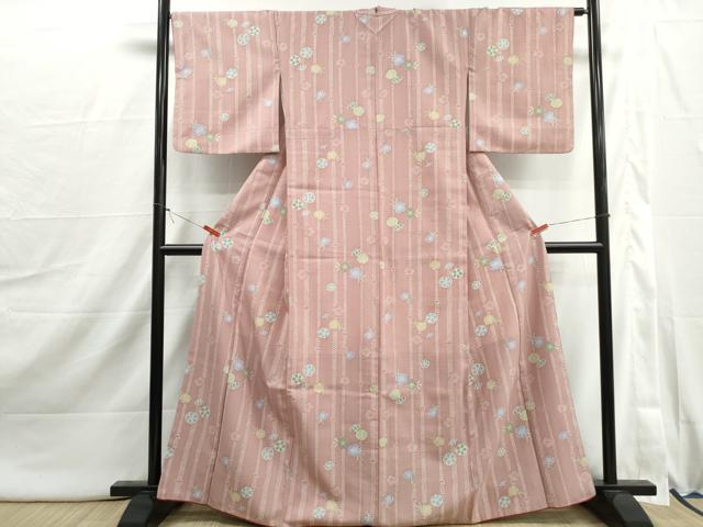 平和屋着物■小紋　花間道　洗える着物　DABI1944qa