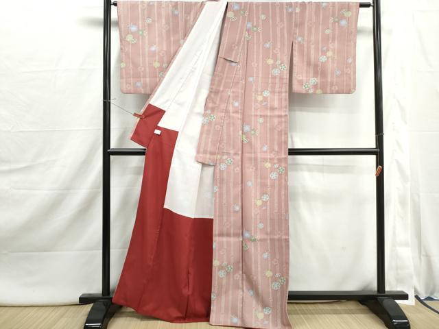 平和屋着物■小紋　花間道　洗える着物　DABI1944qa