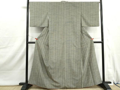 平和屋着物■小紋　格子文　洗える着物　DABI1949qa
