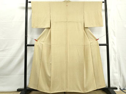 平和屋着物■上質な小紋　松地紋　花菱文　正絹　逸品　DABI1952qa