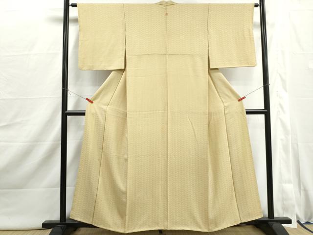 平和屋着物■上質な小紋　松地紋　花菱文　正絹　逸品　DABI1952qa