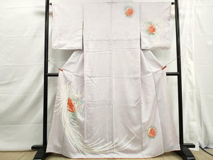 平和屋着物■訪問着　刺繍　草花文　牡丹　乱菊　暈し染め　金糸　正絹　逸品　DABI1954qa