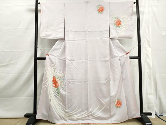 平和屋着物■訪問着　刺繍　草花文　牡丹　乱菊　暈し染め　金糸　正絹　逸品　DABI1954qa