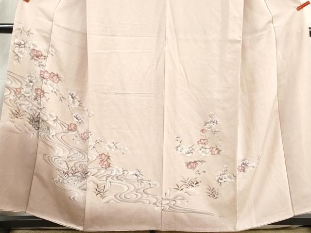 平和屋着物■訪問着　流水花文　椿　暈し染め　正絹　逸品　DABI1959qa