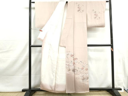 平和屋着物■訪問着　流水花文　椿　暈し染め　正絹　逸品　DABI1959qa