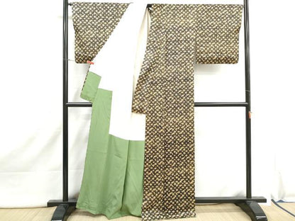 平和屋着物■上質な小紋　吉祥花菱文　正絹　逸品　DABI1960qa