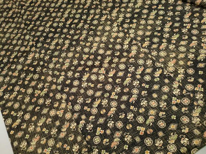 平和屋着物■上質な小紋　吉祥花菱文　正絹　逸品　DABI1960qa
