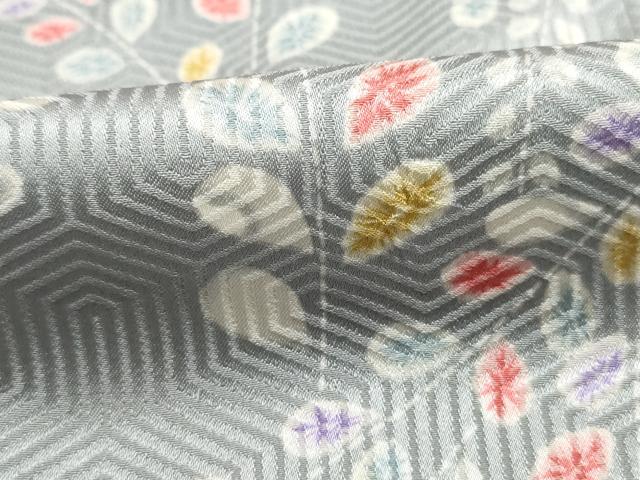 平和屋着物■上質な小紋　絞り　枝葉文　正絹　逸品　DABI1961qa