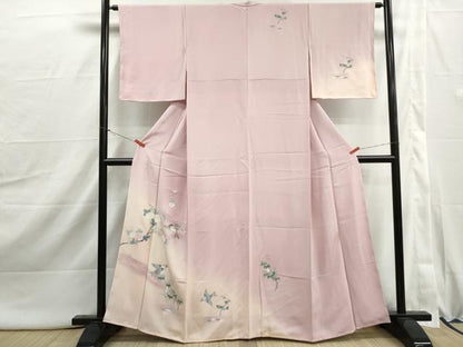 平和屋着物■訪問着　花鳥文　暈し染め　正絹　逸品　DABI1966qa