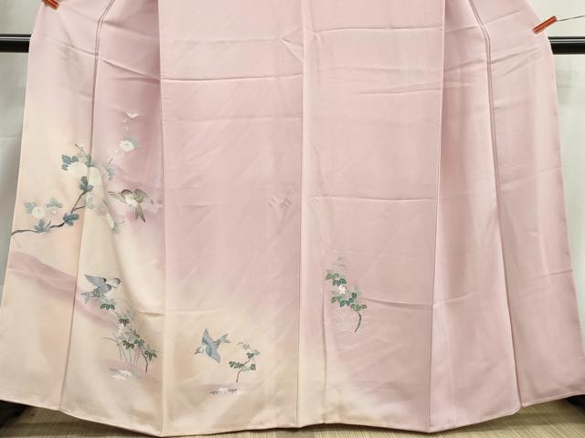 平和屋着物■訪問着　花鳥文　暈し染め　正絹　逸品　DABI1966qa