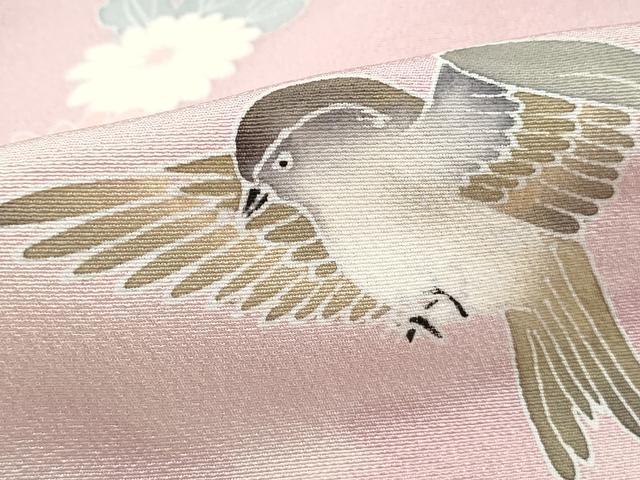 平和屋着物■訪問着　花鳥文　暈し染め　正絹　逸品　DABI1966qa