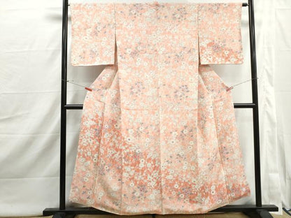 平和屋着物■訪問着　辻が花　暈し染め　鬼しぼ縮緬　正絹　逸品　DABI1968qa