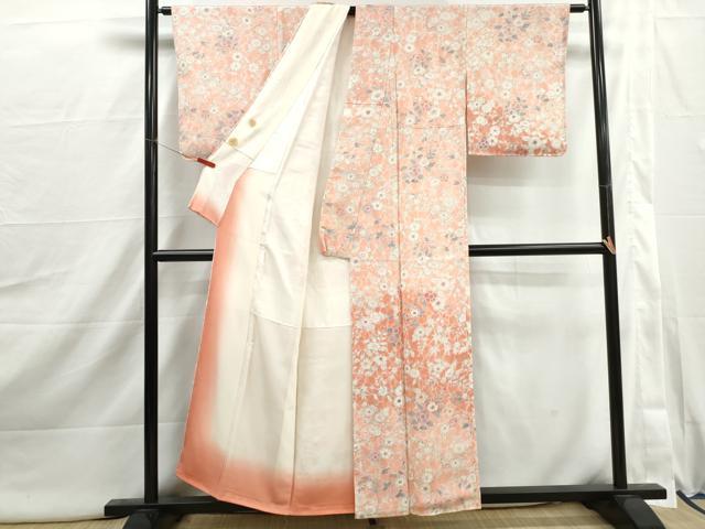 平和屋着物■訪問着　辻が花　暈し染め　鬼しぼ縮緬　正絹　逸品　DABI1968qa