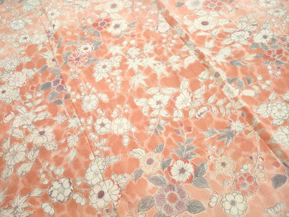 平和屋着物■訪問着　辻が花　暈し染め　鬼しぼ縮緬　正絹　逸品　DABI1968qa