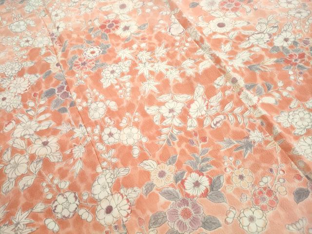 平和屋着物■訪問着　辻が花　暈し染め　鬼しぼ縮緬　正絹　逸品　DABI1968qa