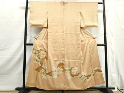 平和屋着物■豪華色留袖　駒刺繍　亀甲正倉院花文　金彩　正絹　逸品　DABI1978qa