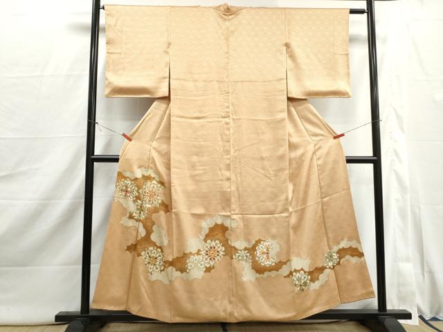 平和屋着物■豪華色留袖　駒刺繍　亀甲正倉院花文　金彩　正絹　逸品　DABI1978qa
