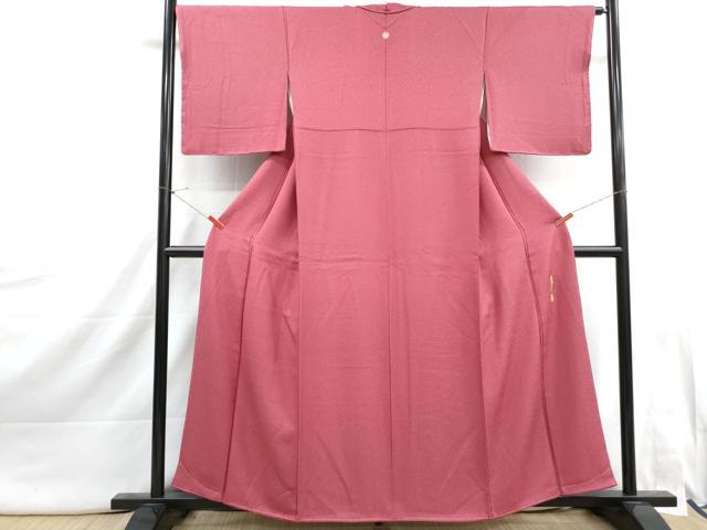 平和屋着物■本草木染作家　瑞寶　色無地　作家物　銀朱色　正絹　逸品　DABI1980qa
