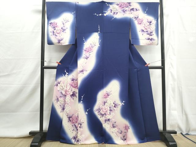 平和屋着物■訪問着　刺繍　枝花文　暈し染め　金彩　やまと誂製　正絹　逸品　DABI1984qa