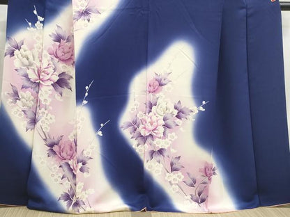 平和屋着物■訪問着　刺繍　枝花文　暈し染め　金彩　やまと誂製　正絹　逸品　DABI1984qa