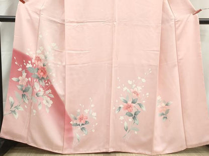 平和屋着物■訪問着　刺繍　枝花文　暈し染め　金糸　やまと誂製　正絹　逸品　DABI1985qa