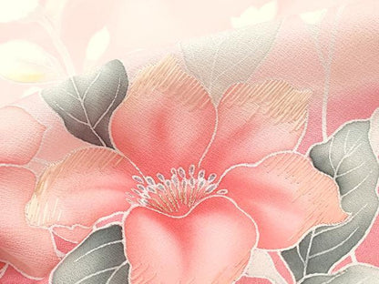 平和屋着物■訪問着　刺繍　枝花文　暈し染め　金糸　やまと誂製　正絹　逸品　DABI1985qa