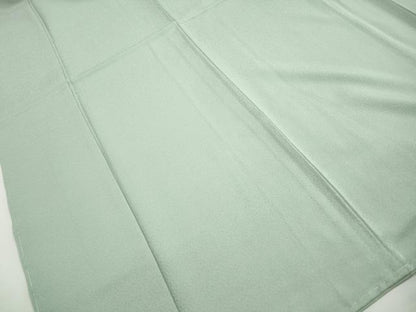 平和屋着物■色無地　霞地紋　裏葉柳色　洗える着物　DABI1988qa