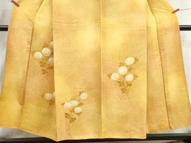 平和屋着物■訪問着　枝花文　暈し染め　たたき染め　正絹　逸品　DABI1998qa